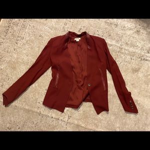Helmut Lang burgundy blazer, size zero